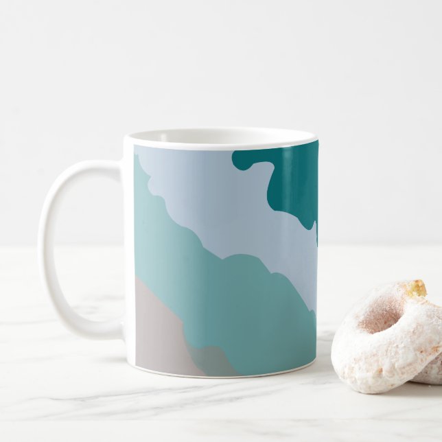Caneca De Café Casa de Praia do Oceano (Com Donut)