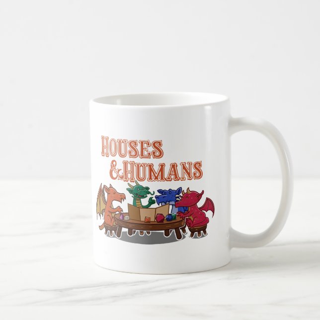 Caneca De Café Casa E Humanos, Roleplay Mug DnD Mug (Direita)