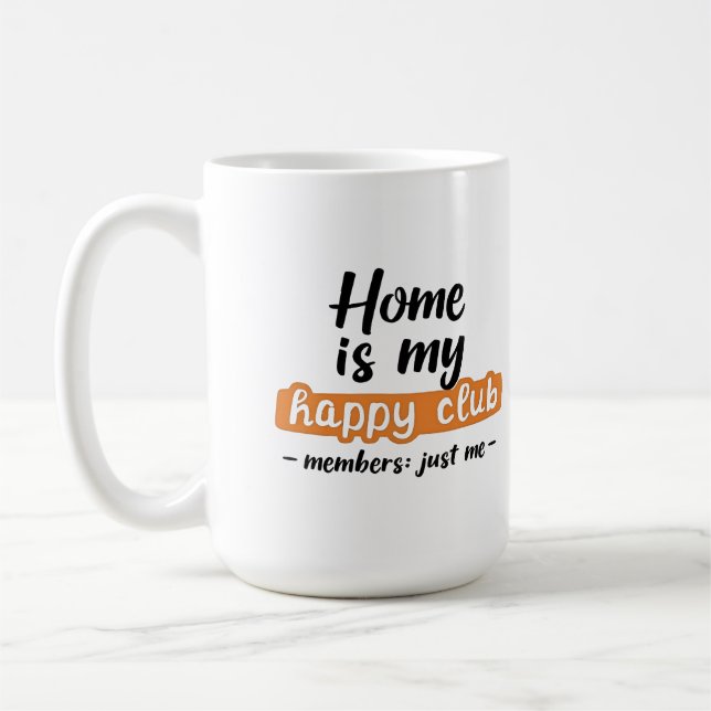 Caneca De Café Casa é o meu feliz clube - Design de introdução (Esquerda)