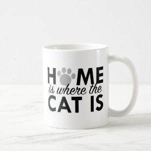 Caneca De Café Casa É Onde O Gato Está