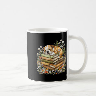 Caneca De Café Casa encantadora de bulldog engraçado, bibliotecár