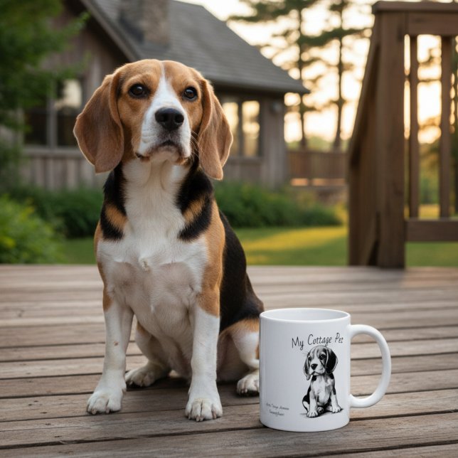 Caneca De Café Casa Encantadora Pet - Beagle/ Personalizar (Criador carregado)