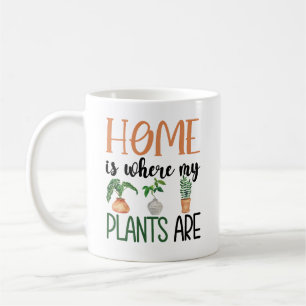 Caneca De Café Casa Onde Minhas Plantas Estão