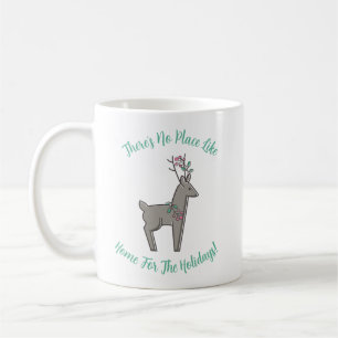 Caneca De Café Casa para o Natal da Reindeer de Férias