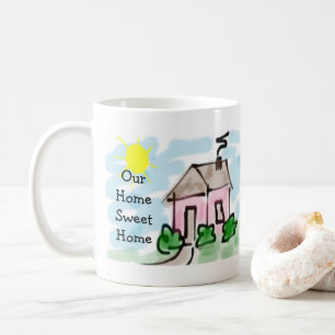 Caneca De Café Casa Rosa Bonita Nossa Casa Doce Casa