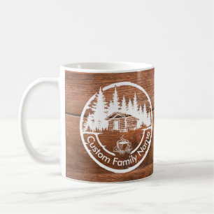 Caneca De Café Casa Rústica Cabana Celeiro   Nome da Família Pers