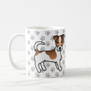 Caneca De Café Casaco Branca E Tan Rough Jack Russell Terrier Dog