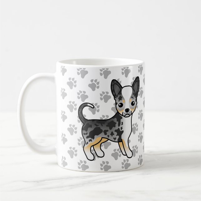 Caneca De Café Casaco Chihuahua Cachorro e patas (Esquerda)