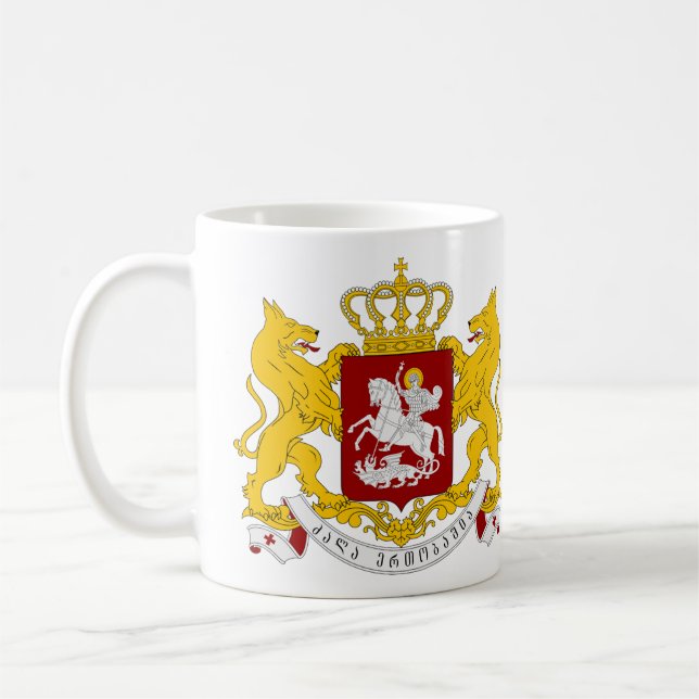 Caneca De Café Casaco de Armas Alternativas - Mug De Café Georgia (Esquerda)