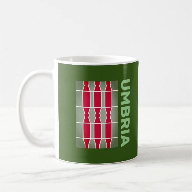 Caneca De Café Casaco de Armas/ bandeira da Úmbria, Itália (Esquerda)