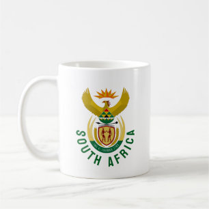 Caneca De Café Casaco de Armas da África do Sul