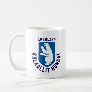 Caneca De Café Casaco de armas da Gronelândia - nomes acrescentad