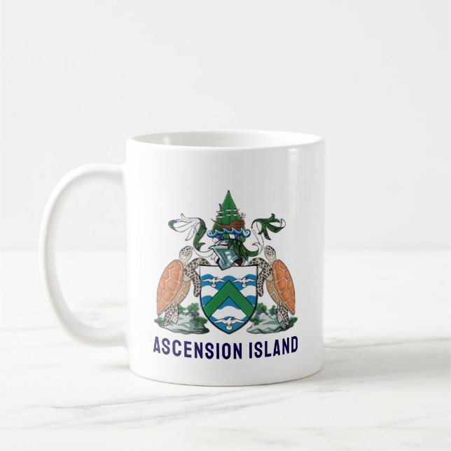 Caneca De Café Casaco de armas da Ilha da Ascensão (Esquerda)