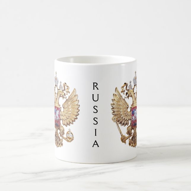 Caneca De Café Casaco de armas da Rússia (Centro)