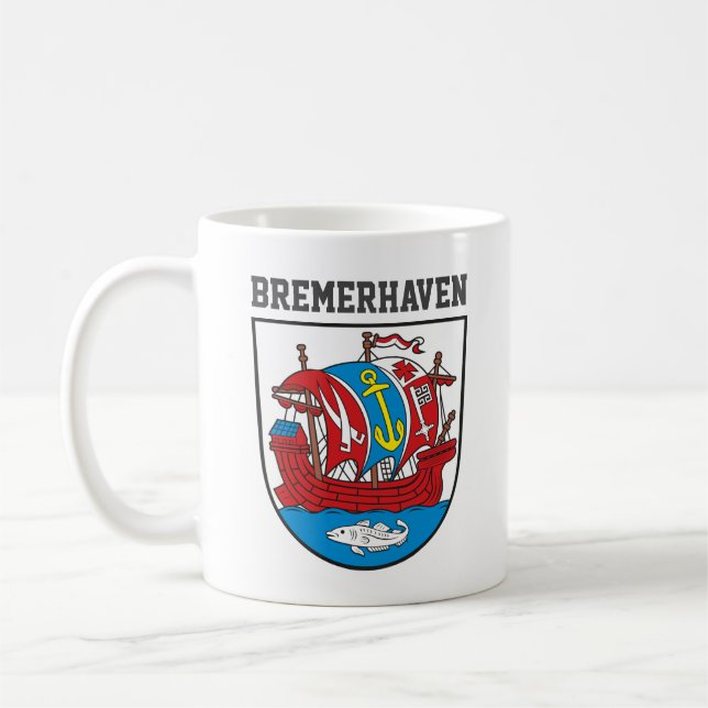 Caneca De Café Casaco de Armas de Bremerhaven, Alemanha (Esquerda)
