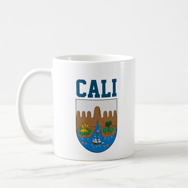 Caneca De Café Casaco de Armas de Cali, Colômbia (Esquerda)