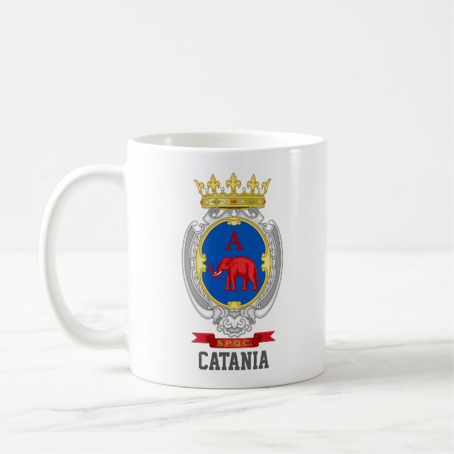 Caneca De Café Casaco de armas de Catânia, Sicília (Esquerda)