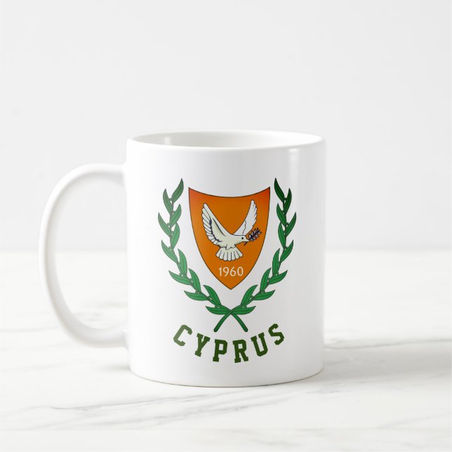 Caneca De Café Casaco de Armas de CHIPRE (Esquerda)