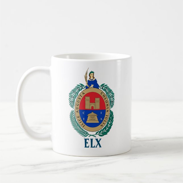 Caneca De Café Casaco de Armas de Elche, ESPANHA (Esquerda)