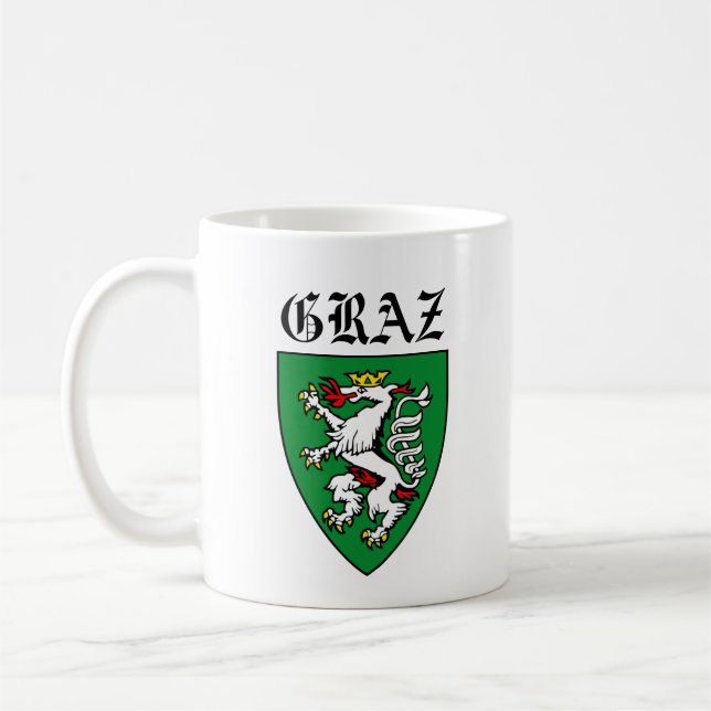 Caneca De Café Casaco de Armas de Graz - ÁUSTRIA (Esquerda)