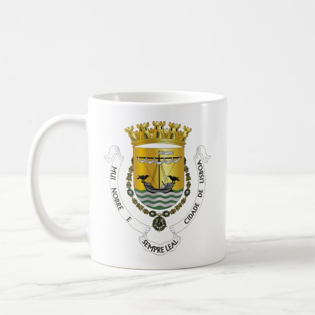 Caneca De Café Casaco de Armas de Lisboa, Portugal (Esquerda)