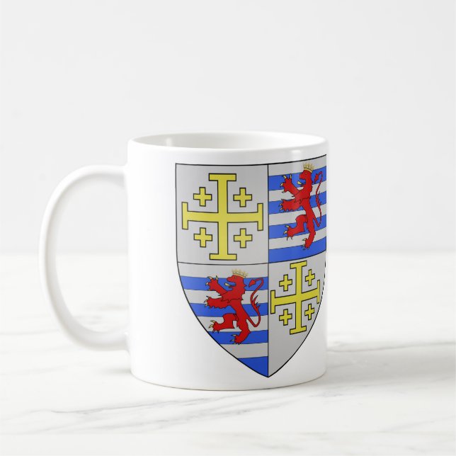 Caneca De Café Casaco De Armas De Lutão De Chipre E De Jerusalém (Esquerda)
