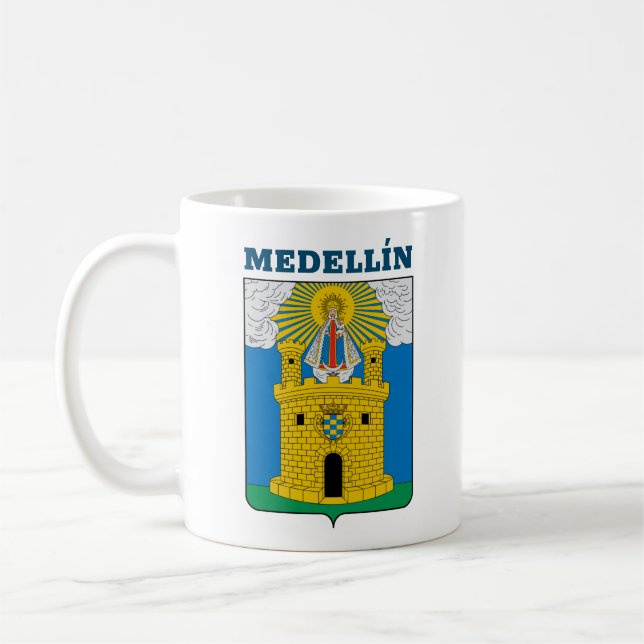 Caneca De Café Casaco de Armas de Medellín, Colômbia Café Mug (Esquerda)