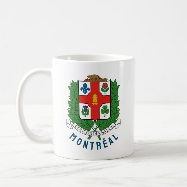 Caneca De Café Casaco de Armas de Montréal, CANADÁ (Esquerda)
