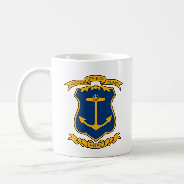 Caneca De Café Casaco de armas de Rhode Island (Esquerda)