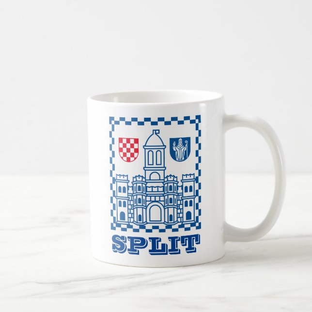 Caneca De Café Casaco de armas de Split, Croácia (Direita)