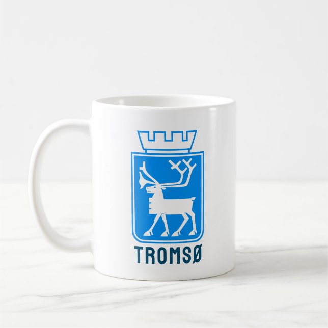 Caneca De Café Casaco de armas de Tromsø, NORWAY (Esquerda)
