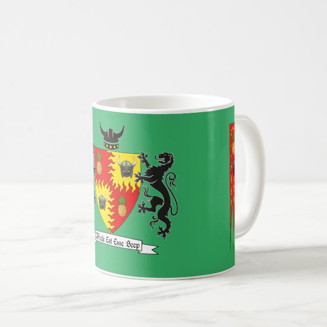 Caneca De Café Casaco de armas "Difícil esse Bipe" (Frente Esquerda)