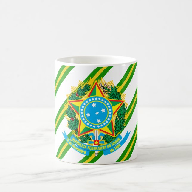 Caneca De Café Casaco de armas do Brasil (Centro)
