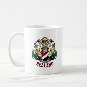 Caneca De Café Casaco de Armas do Principado de Sealand