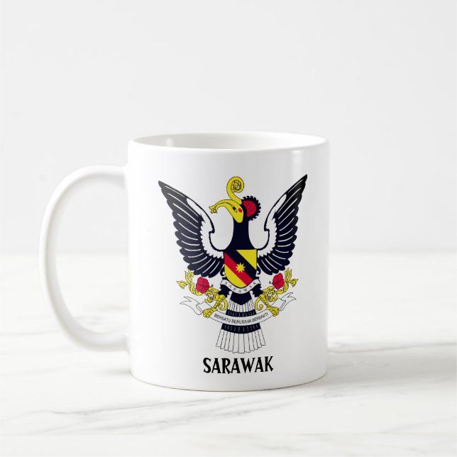 Caneca De Café Casaco de Armas Sarawak - MALÁSIA (Esquerda)