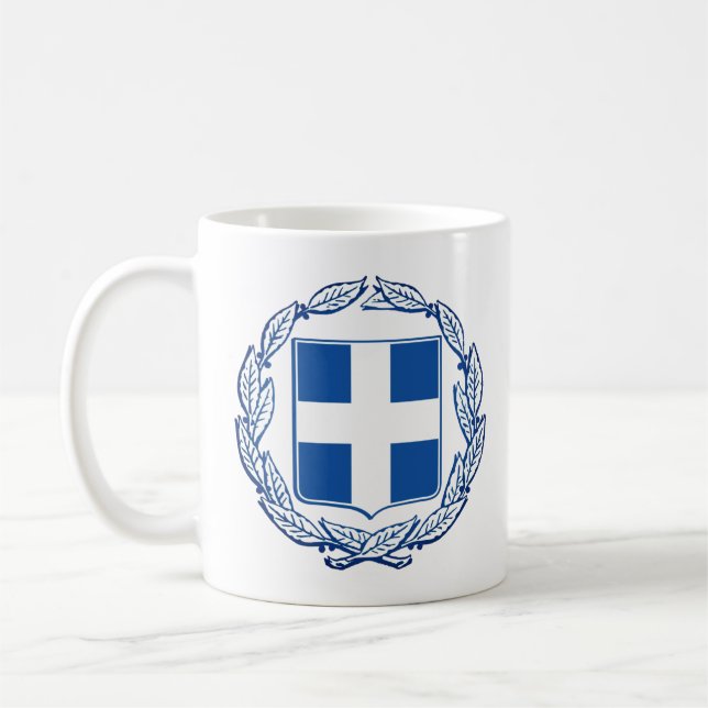Caneca De Café Casaco de braços de Grécia de café Mug (Esquerda)
