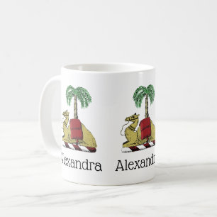 Caneca De Café Casaco de Braços Heráldico da Árvore Palm Palm