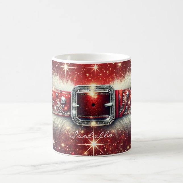 Caneca De Café Casaco de cinta de Natal feliz personalizado verme (Centro)
