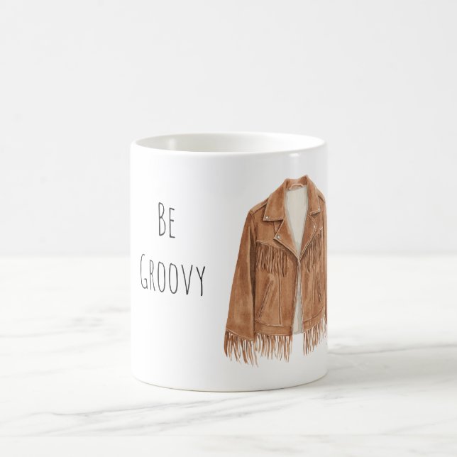 Caneca De Café Casaco de couro sintético com franja Be Groovy (Centro)