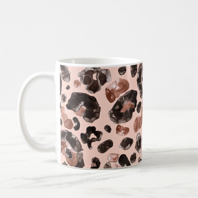 Caneca De Café Casaco de leopardo, padrão sem descontinuidades da (Esquerda)