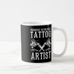 Caneca De Café Casado Com A Esposa Ou Marido Da Melhor Tatuagem
