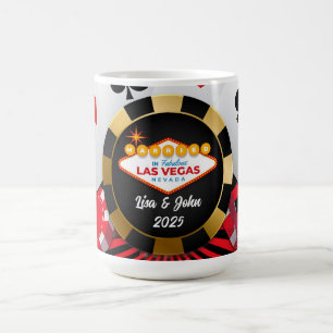 Caneca De Café Casado em Vegas Poker Chip Mug