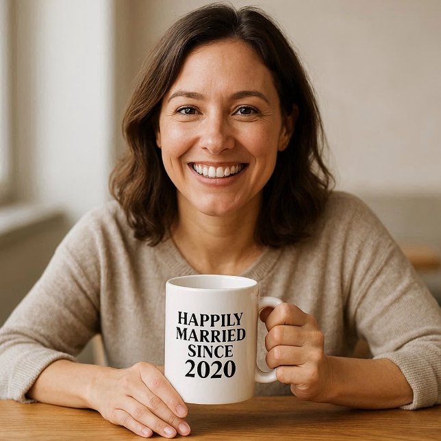 Caneca De Café Casado Feliz Desde Casais Personalizados (Criador carregado)