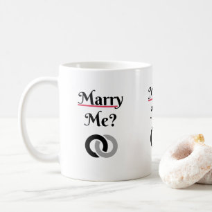 Caneca De Café Casado-Me? Proposta de casamento AMOR