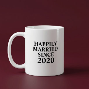 Caneca De Café Casados Felizmente Desde Casais Personalizados