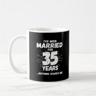 Caneca De Café Casais Casados 35 Anos Engraçado 35º Aniversário