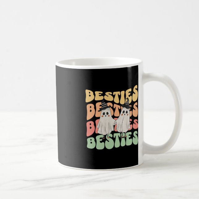Caneca De Café Casais de Halloween Figuram para melhores amigos (Direita)