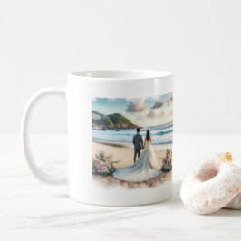 Caneca De Café Casais de Praia de Casamento