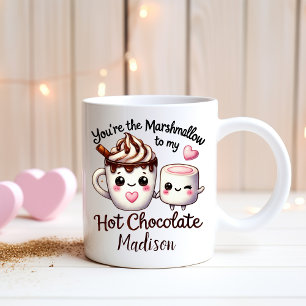 Caneca De Café Casais engraçados - marshmallow para o meu chocola