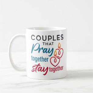 Caneca De Café Casais que rezam juntos, fiquem juntos